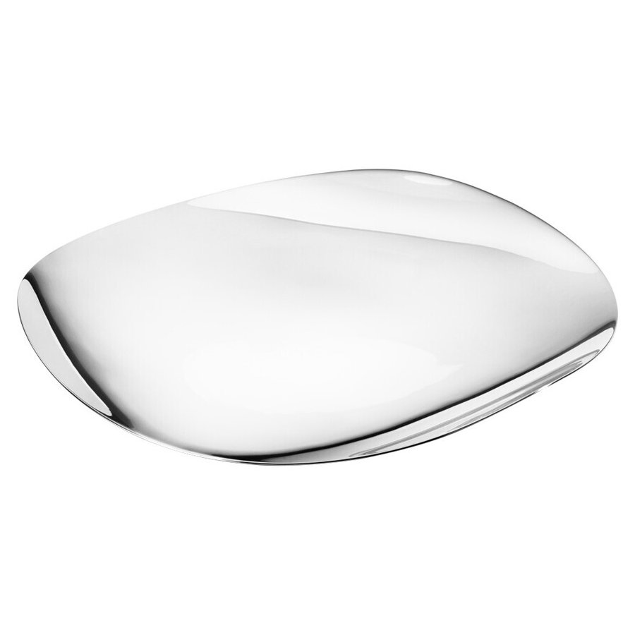 Georg Jensen Cobra Servierplatte 32 cm, Stahl glnzend