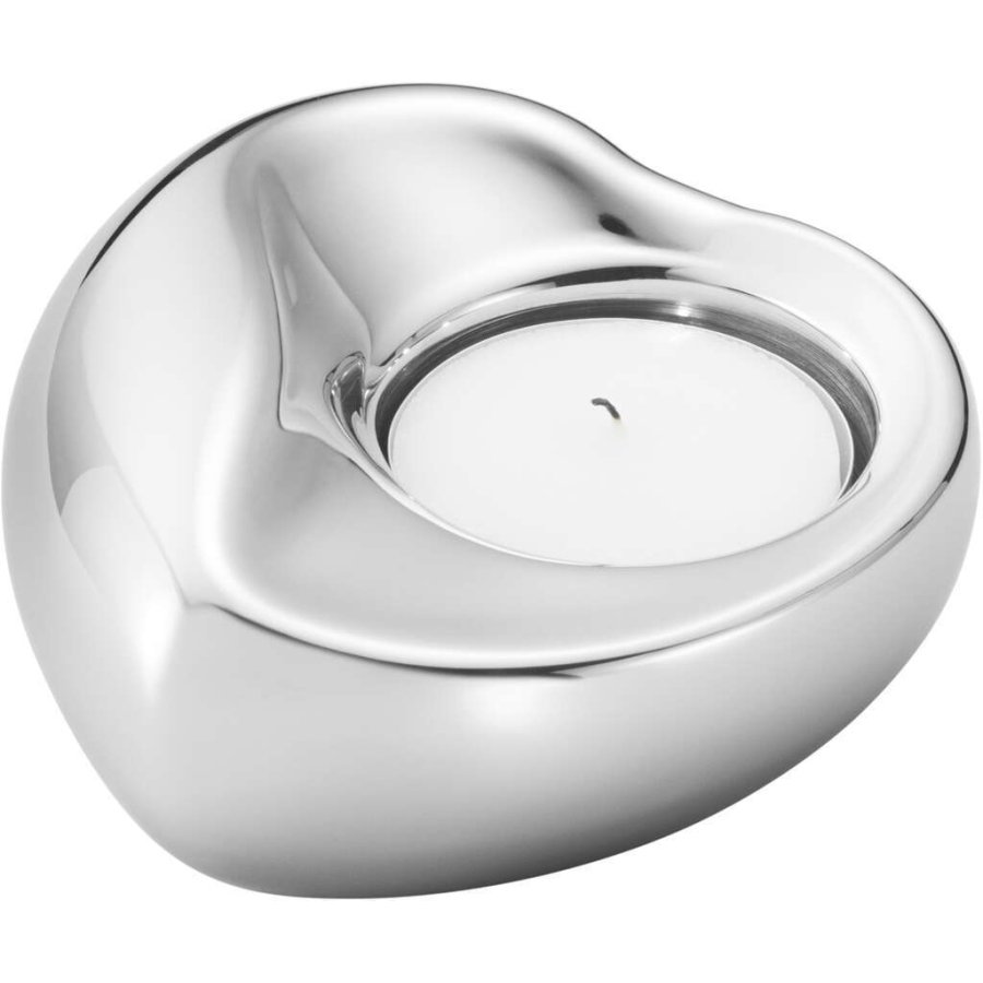 Georg Jensen HEART Teelichthalter H5,2 cm, Stahl