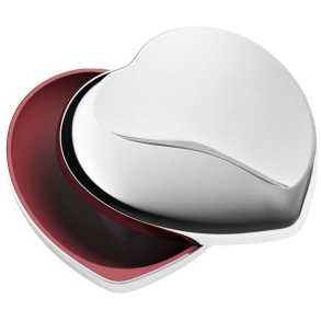 Georg Jensen Heart Æske 5,2 cm, Blankt Stål