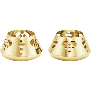 Georg Jensen Kerzenhalter 2er Set H4 cm, Vergoldet