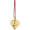 Georg Jensen Julehjerte 6,3 cm, Guldbelagt