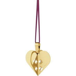 Georg Jensen Julehjerte 6,3 cm, Guldbelagt