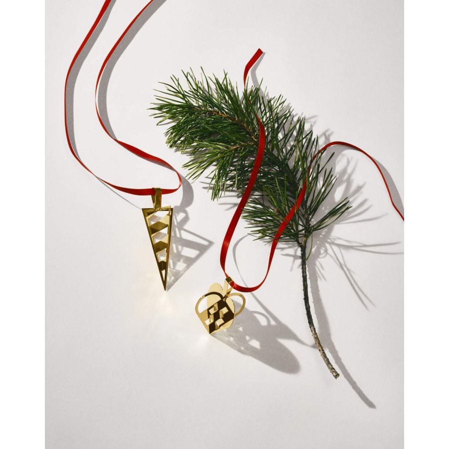 Georg Jensen Ornamentst Krmmerhus/Julehjerte, Guldbelagt