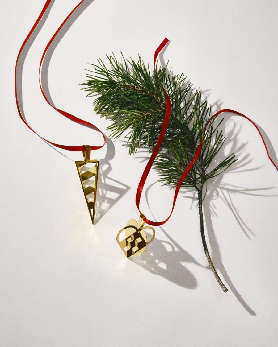 Georg Jensen Ornamentst Krmmerhus/Julehjerte, Guldbelagt