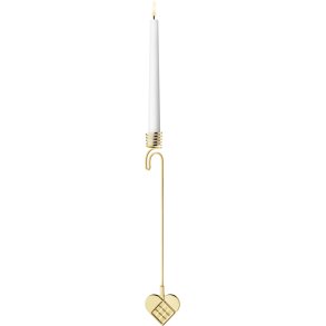 Georg Jensen Kerzenhalter Weihnachtsherz 2025 H17,7 cm, Vergoldet
