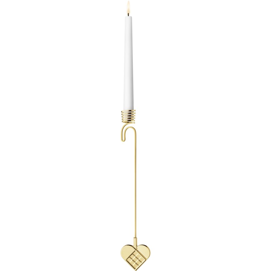 Georg Jensen Lyseholder Julehjerte 2025 H17,7 cm, Guldbelagt