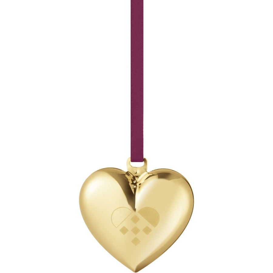 Georg Jensen Julehjerte 5,6 cm, Guldbelagt