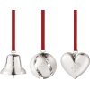 Georg Jensen Gavest m. Klokke, Kugle og Hjerte 3 stk, Palladium