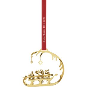 Georg Jensen Jubilums-Mobil Schlitten 1995/2025, Vergoldet