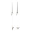 Georg Jensen Lyseholderst Krmmerhus/Julehjerte 2025 2 stk, Palladium