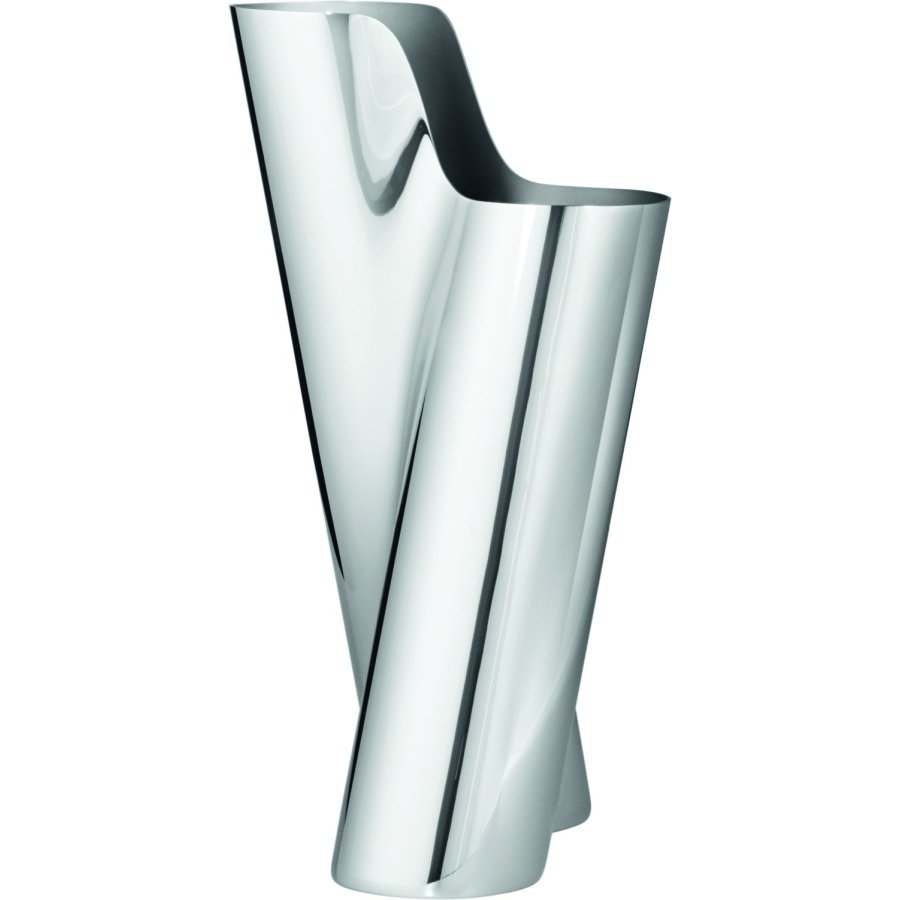 Georg Jensen Lituus Vase H22,8 cm, Blankt St�l
