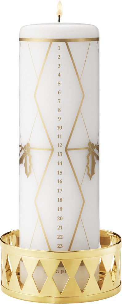 Georg Jensen Bloklysestage 2026 �9 cm, Guldbelagt