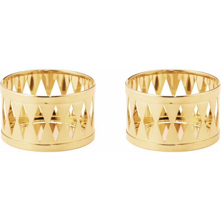 Georg Jensen Fyrfadsstage �6,2 cm, Guldbelagt