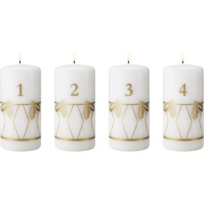 Georg Jensen Adventslys 4 stk �6/H12,5 cm, Guld