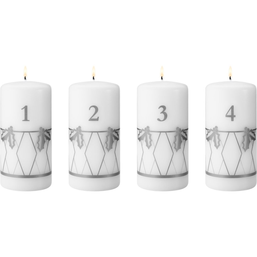 Georg Jensen Adventslys 4 stk �6/H12,5 cm, S�lv