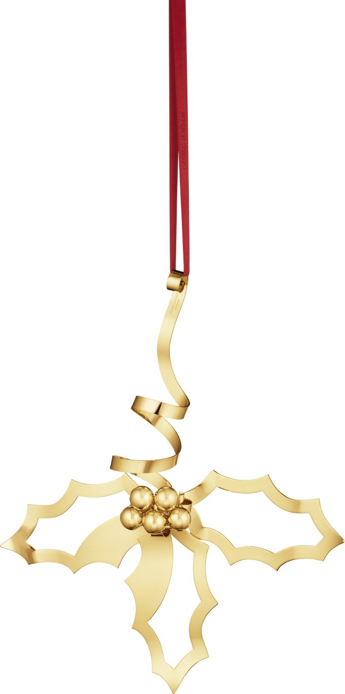 Georg Jensen Bordornament 19,9 cm, Guldbelagt