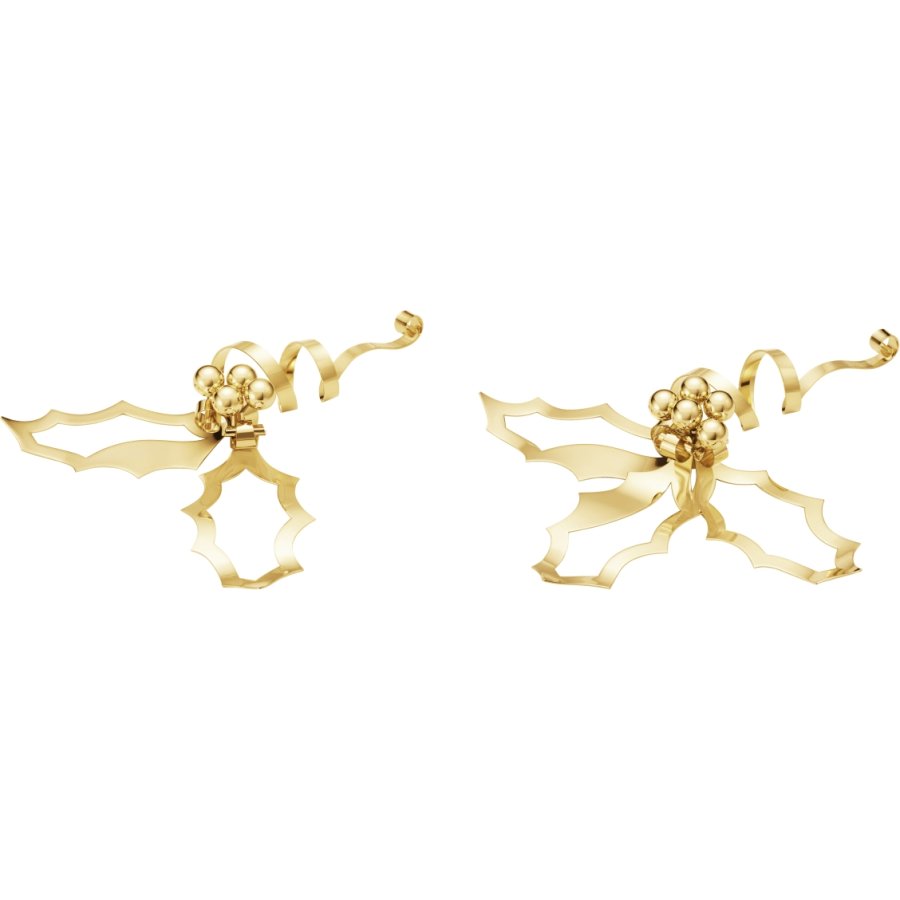 Georg Jensen Bordornaments�t 2 stk, Guldbelagt