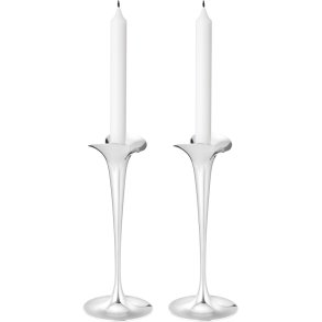 Georg Jensen Bloom Lysestage 2 stk. H25 cm, Blankt St�l
