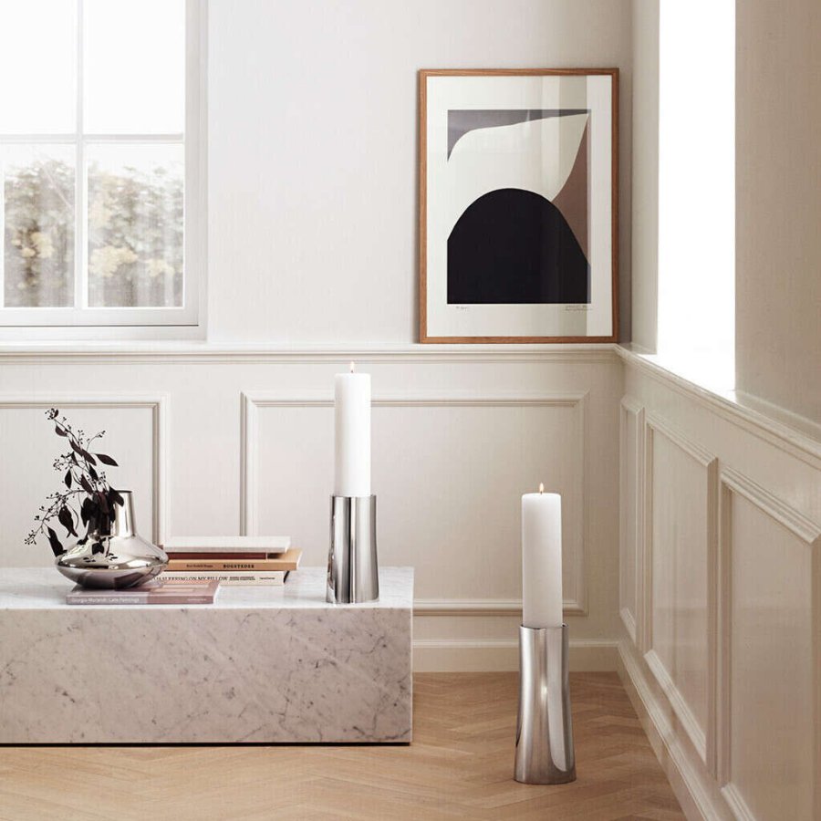 Georg Jensen Ambience Lysestage, Blankt Stl