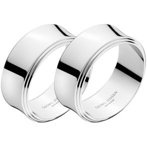 Georg Jensen Pyramide Serviettenringe 2er Set, Blankstahl