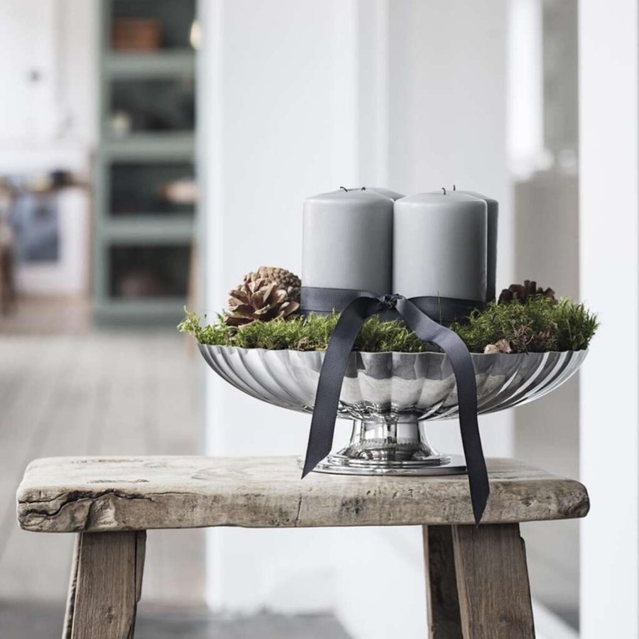 Georg Jensen Bernadotte Fad p Fod 28 cm, Blankt Stl