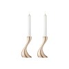 Georg Jensen Cobra Lysestage 2 stk. 16cm, Rosa Guldbelagt