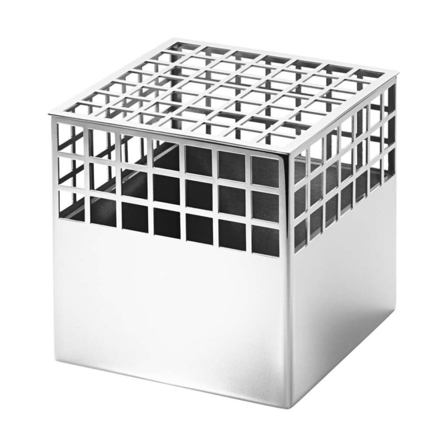 Georg Jensen Matrix Cube Vase 12,7cm, Blankt stl