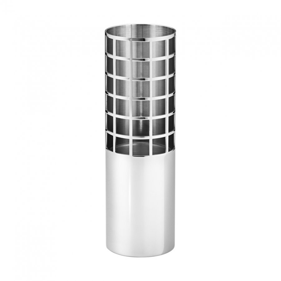 Georg Jensen Matrix Tube Vase 15,4cm, Blankt st�l