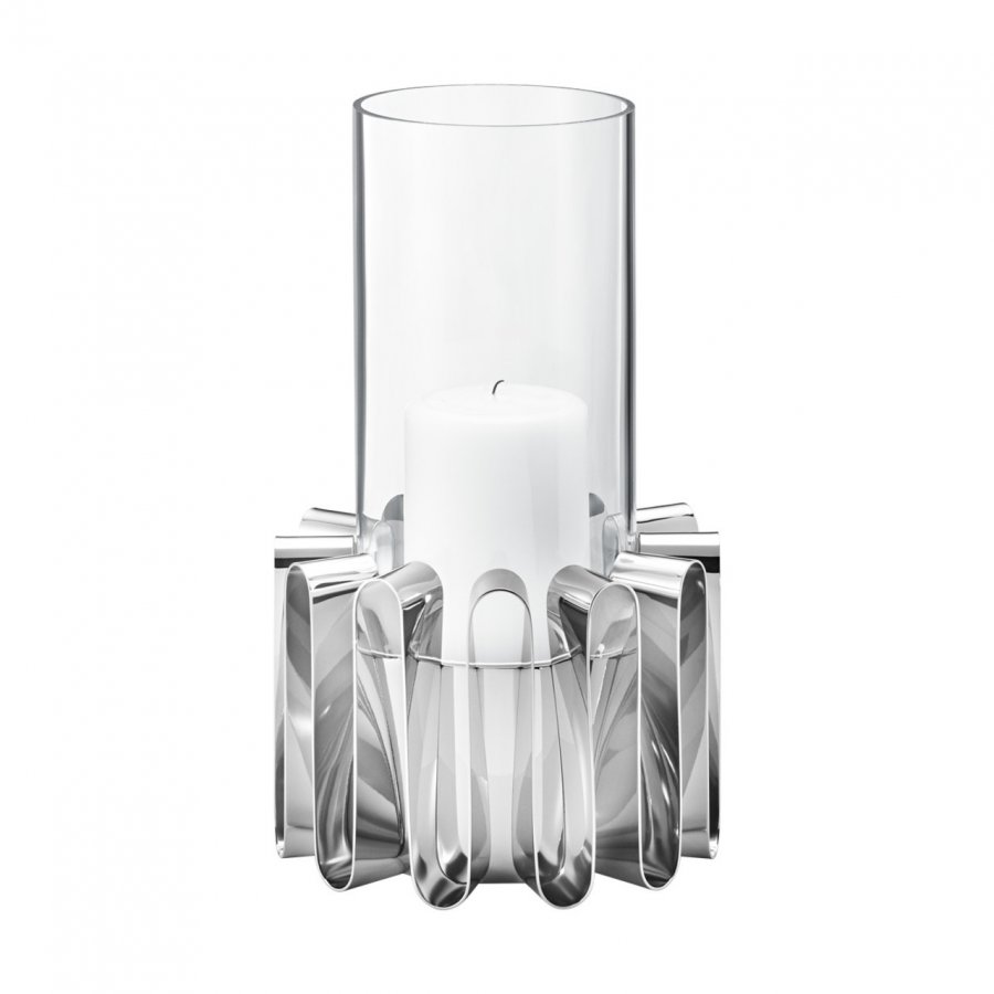 Georg Jensen Frequency Lanterne 28,5 cm, Blankt Stl