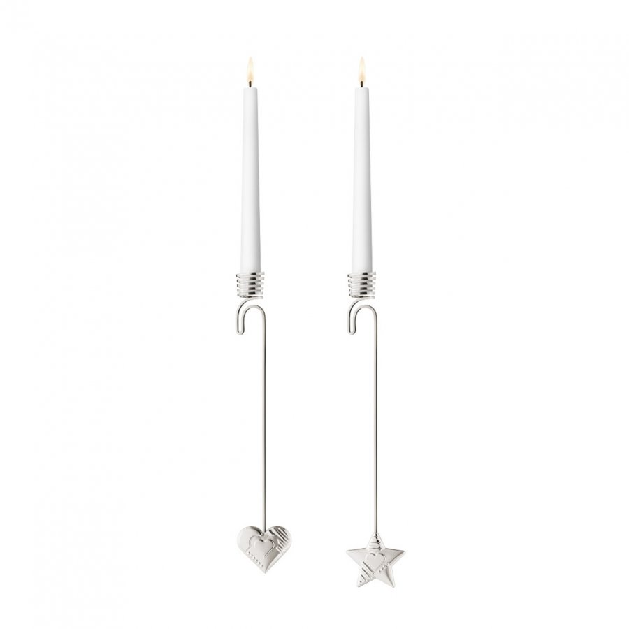 Georg Jensen Hjerte og Stjerne Lyseholdere 2019, Palladium