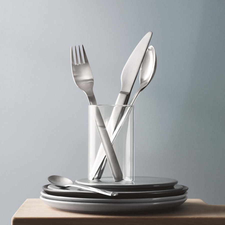 Georg Jensen New York Besteckset 4-teilig, Stahl Matt