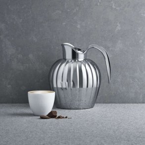 Georg Jensen Bernadotte Termokande m. Push Låg 0,8 L, Krom