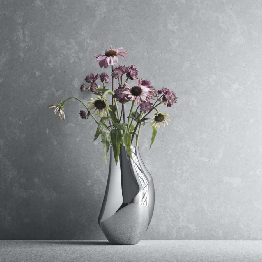 Georg Jensen Flora Vase 23 cm, Stahl