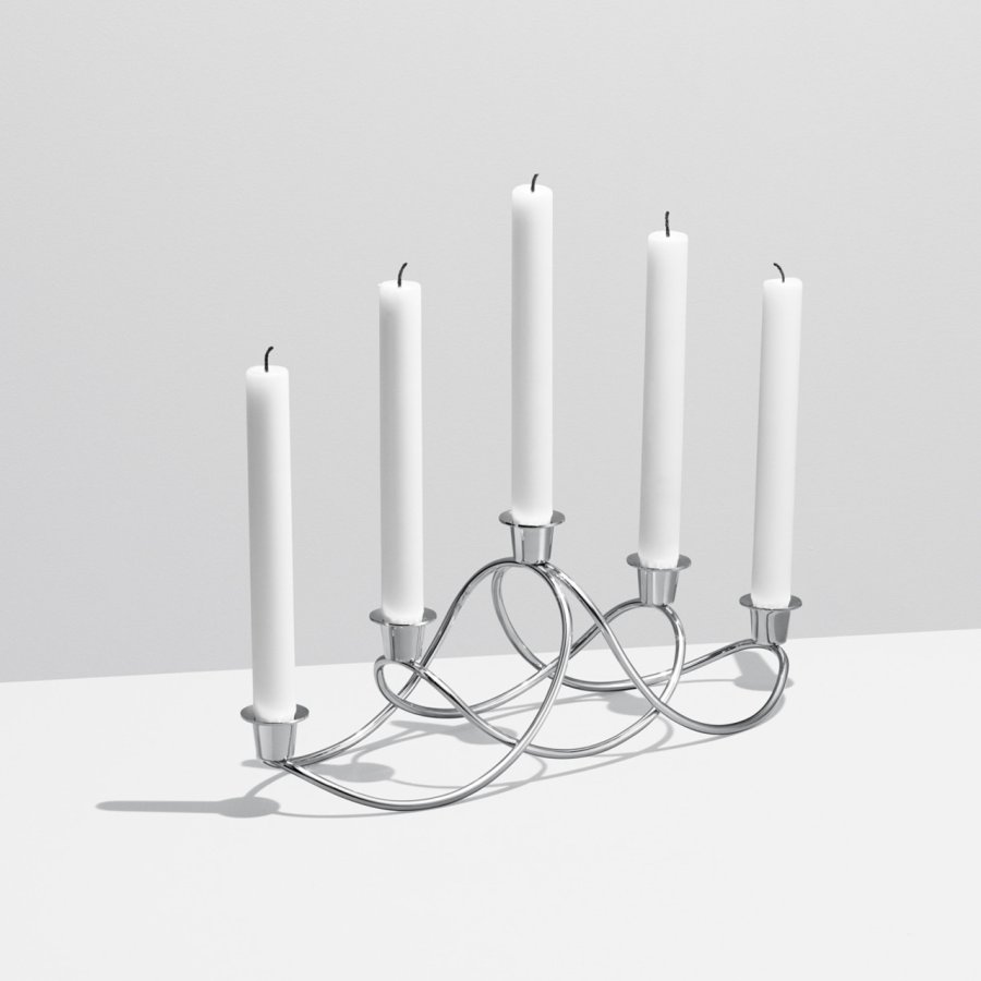 Georg Jensen Harmony Kerzenstnder 42 cm, Stahl glnzend