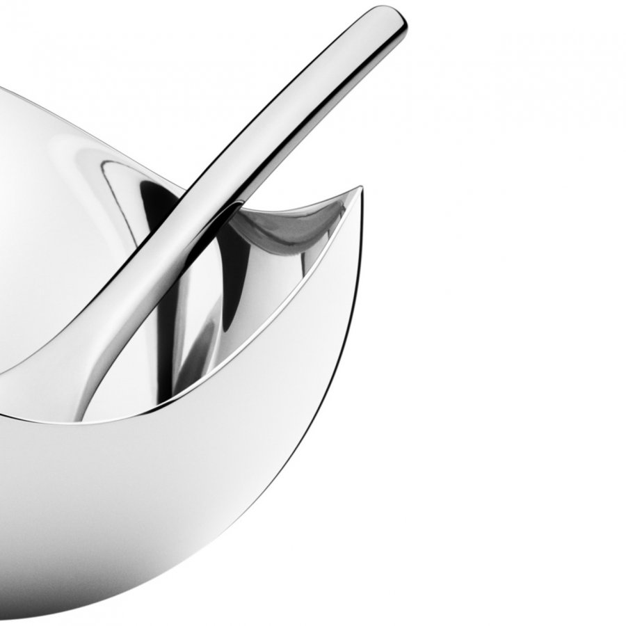 Georg Jensen Bloom Saltkar & Ske 7 cm, Blankt Stl