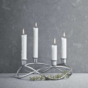 Georg Jensen Season Lysestage 26 cm, Blankt Stål