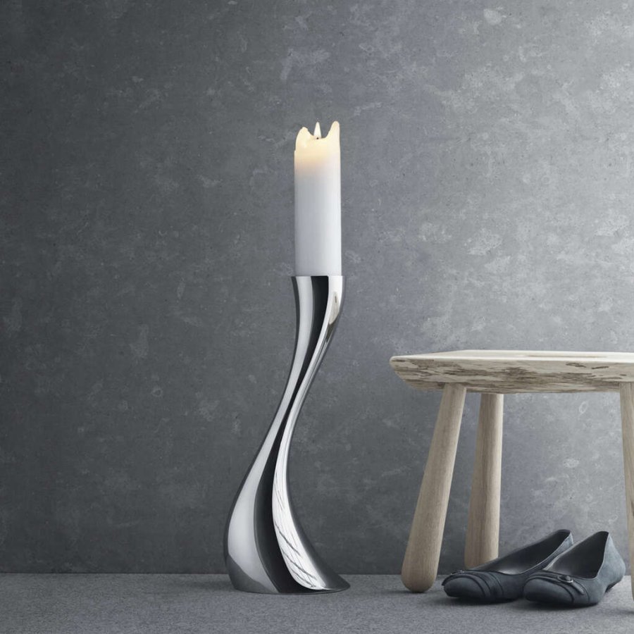 Georg Jensen Cobra Gulvstage Lille 40 cm, Blankt Stl