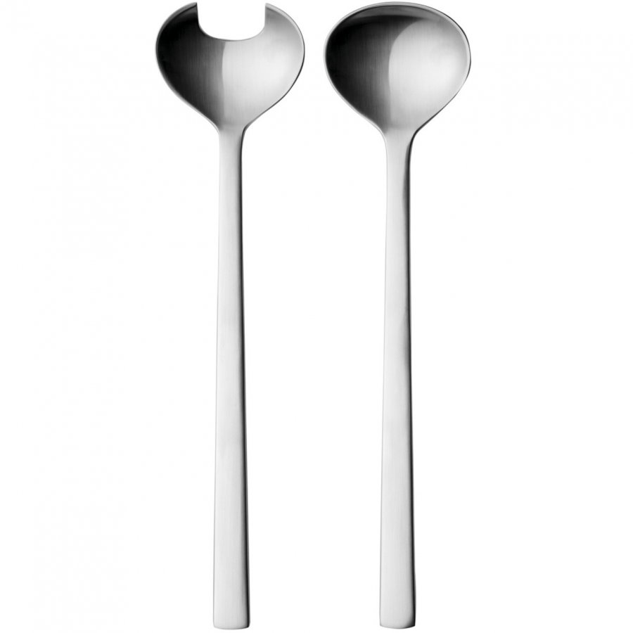 Georg Jensen New York Salatbesteck 26 cm, Stahl Matt