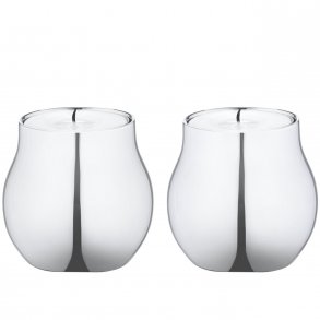 Georg Jensen Cafu Teelichthalter 2er Set 5,8 cm H5,8 cm, Blankstahl