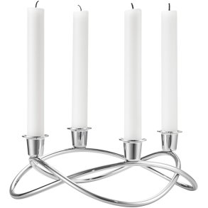 Georg Jensen Season Lysestage 26 cm, Blankt Stål
