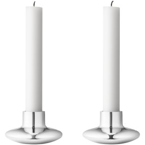 Georg Jensen Henning Koppel Kerzenhalter 2er Set 4,2 cm, Blankstahl