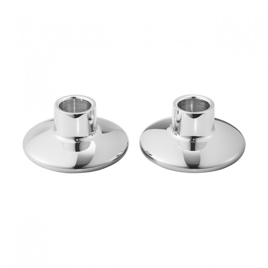 Georg Jensen Henning Koppel Kerzenständer 2er Set 4,2 cm, Stahl glänzend