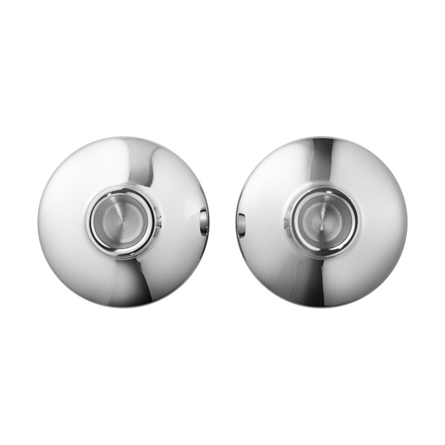 Georg Jensen Henning Koppel Kerzenständer 2er Set 4,2 cm, Stahl glänzend