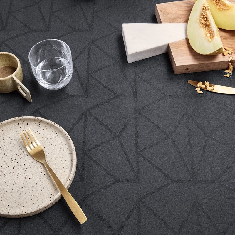 Georg Jensen Damask Dug ARNE JACOBSEN Asphalt 150x240 cm - coating