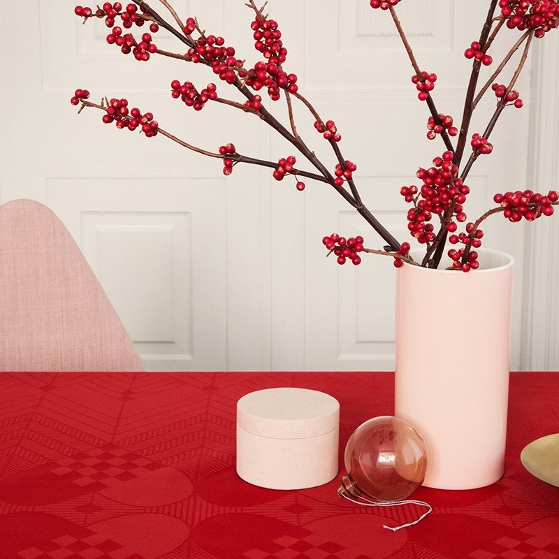 Georg Jensen Damask Dug JULEDUGEN Deep Red, 140x240 cm