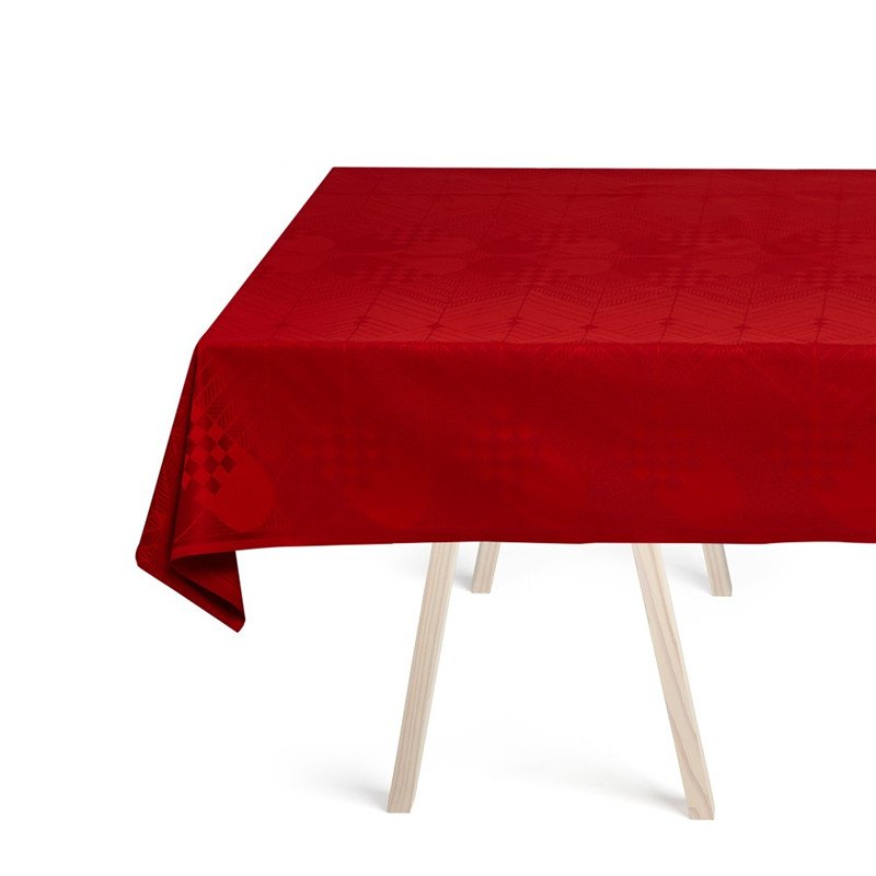 Georg Jensen Damask Dug JULEDUGEN Deep Red, 140x240 cm
