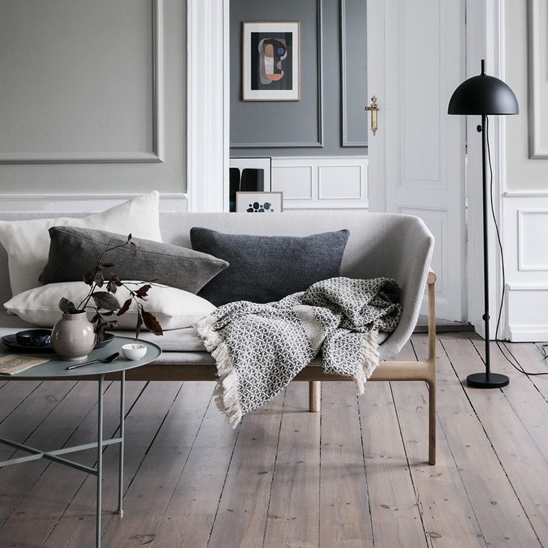 Georg Jensen Damask Plaid COSY COTTON plaid Navy, 130x180 cm