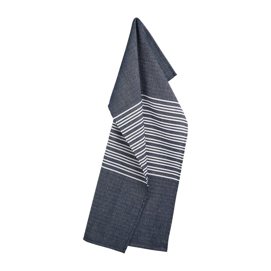Georg Jensen Damask Viskestykke 50x80 cm, HORIZONTAL Deep Blue