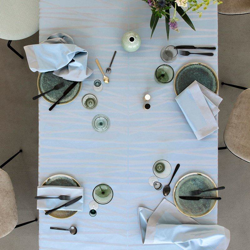 Georg Jensen Damask Dug MIKADO Blue Shimmer 165x165 cm