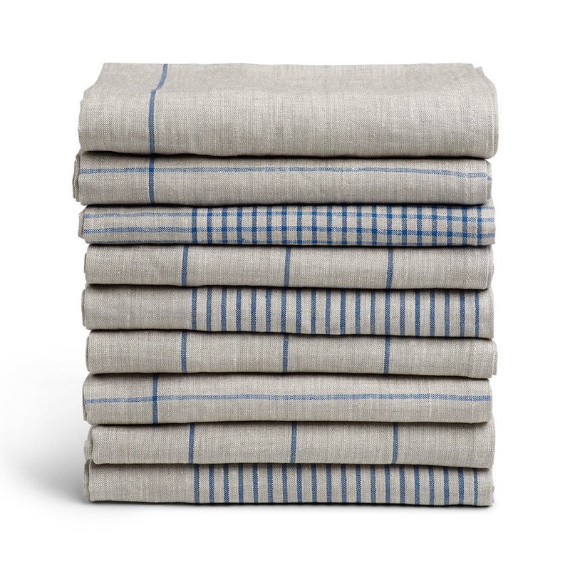 Georg Jensen Damask Viskestykke 50x80 cm, RAIN 20 Blue Stripe
